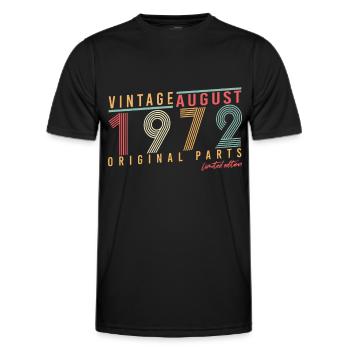 50th anniversary August 1972 - Men's Functional T-Shirt - black - Front - AI Model Male 178 dark (178cm)