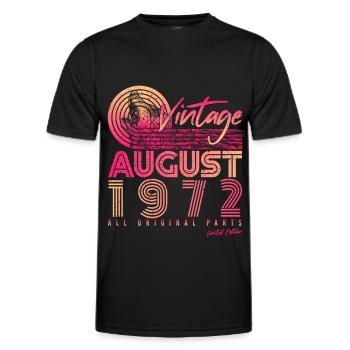 50th anniversary August 1972 - Men's Functional T-Shirt - black - Front - AI Model Male 178 dark (178cm)