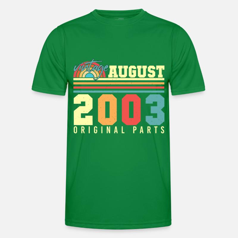 Geburtsmonat August 2003 Männer Funktions-T-Shirt
