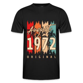 50th anniversary August 1972 - Men's Functional T-Shirt - black - Front - AI Model Male 178 dark (178cm)