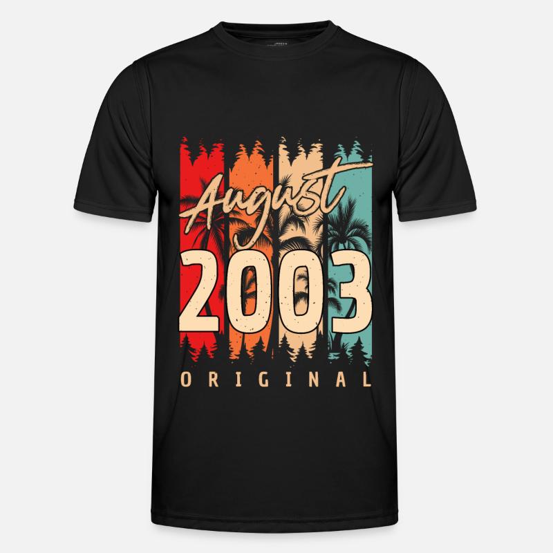 Geburtsmonat August 2003 Männer Funktions-T-Shirt