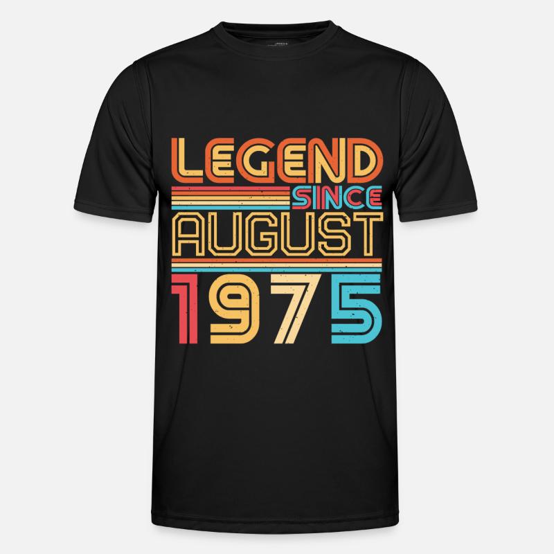 August 1975 Geschenkidee - Männer Funktions-T-Shirt - Schwarz