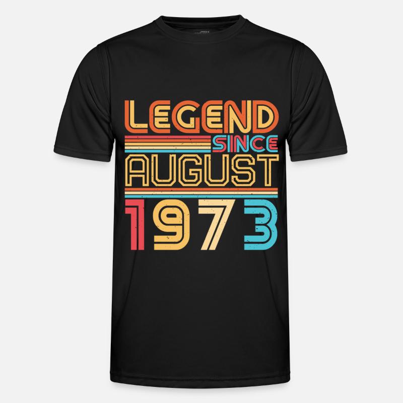 August 1973 Geschenkidee - Männer Funktions-T-Shirt - Schwarz