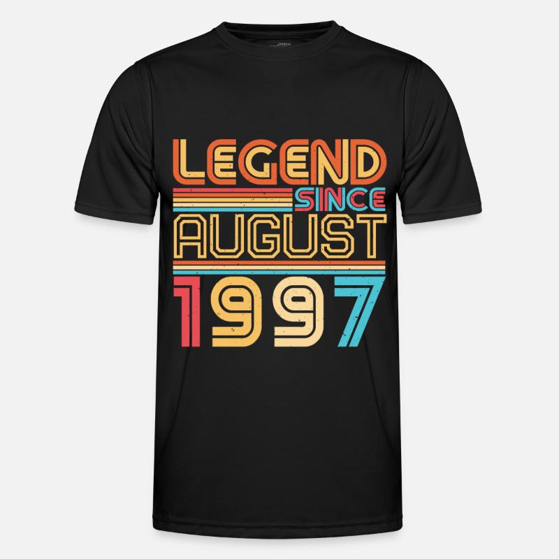 1997 August Retro - Männer Funktions-T-Shirt - Schwarz