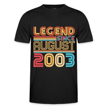 Geboren Im August 2003 - Männer Funktions-T-Shirt - Schwarz - Vorne - AI Model Male 178 dark (178cm)