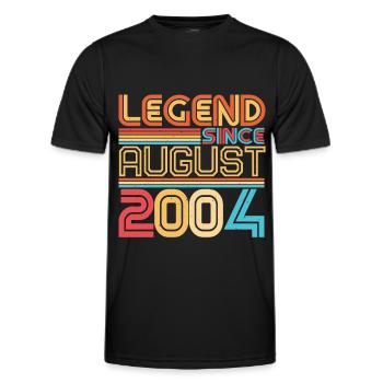 2004 In August finally 18 - Men's Functional T-Shirt - black - Front - AI Model Male 178 dark (178cm)