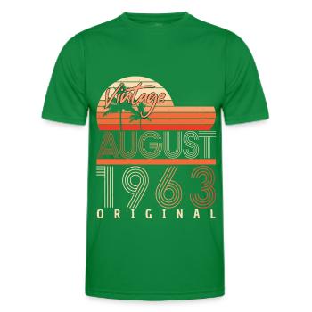 1963 Août Original - T-shirt sport Homme - vert - Devant - AI Model Male 178 dark (178cm)