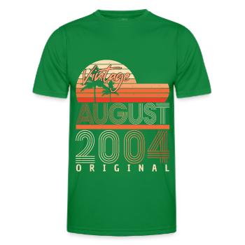 2004 In August finally 18 - Men's Functional T-Shirt - kelly green - Front - AI Model Male 178 dark (178cm)