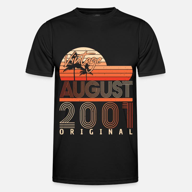 Geburtsmonat August 2001 - Männer Funktions-T-Shirt - Schwarz