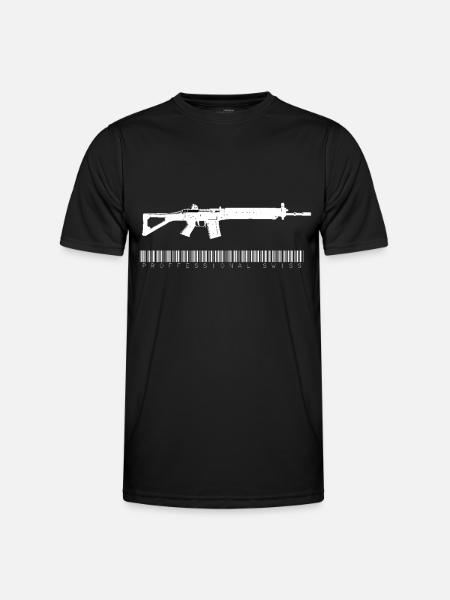 Professional Swiss - Männer Funktions-T-Shirt - Schwarz