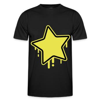 Stern Symbol - Männer Funktions-T-Shirt - Schwarz - Vorne - AI Model Male 178 dark (178cm)