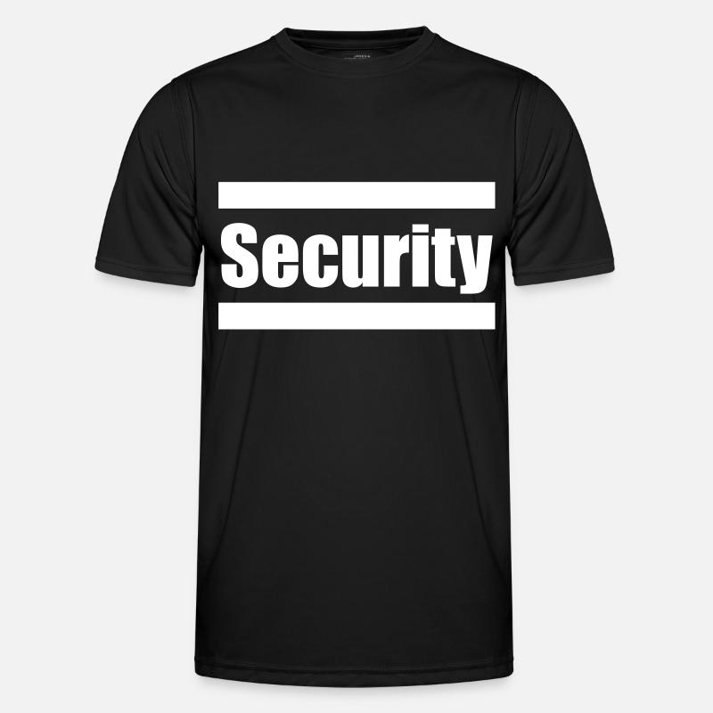 Security - Männer Funktions-T-Shirt - Schwarz