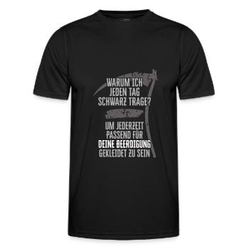 Für Goths & alle, die gerne schwarz tragen - Männer Funktions-T-Shirt - Schwarz - Vorne - AI Model Male 178 dark (178cm)