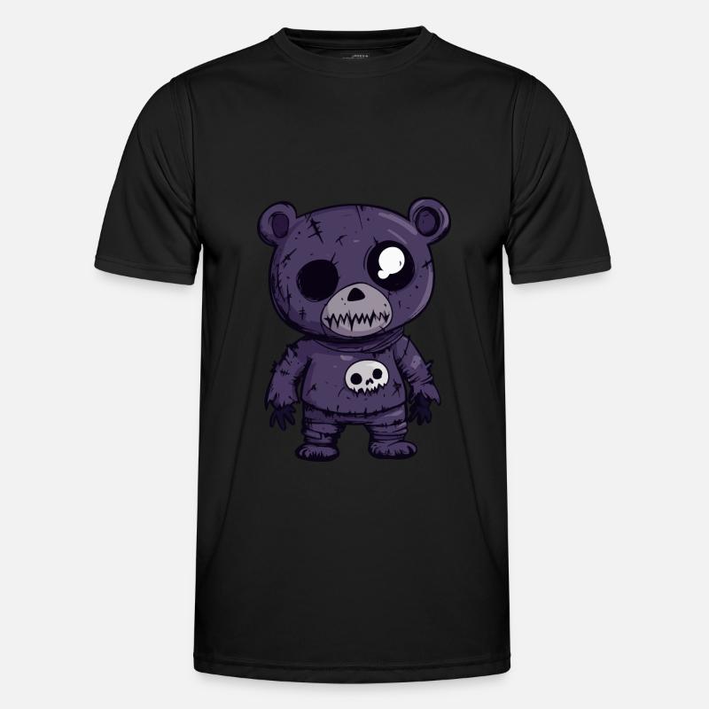 Bear Halloween Zombie - Men's Functional T-Shirt - black