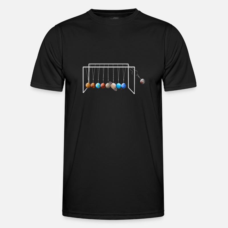 Never Forget Pluto Lustiges Planet Pluto - Männer Funktions-T-Shirt - Schwarz