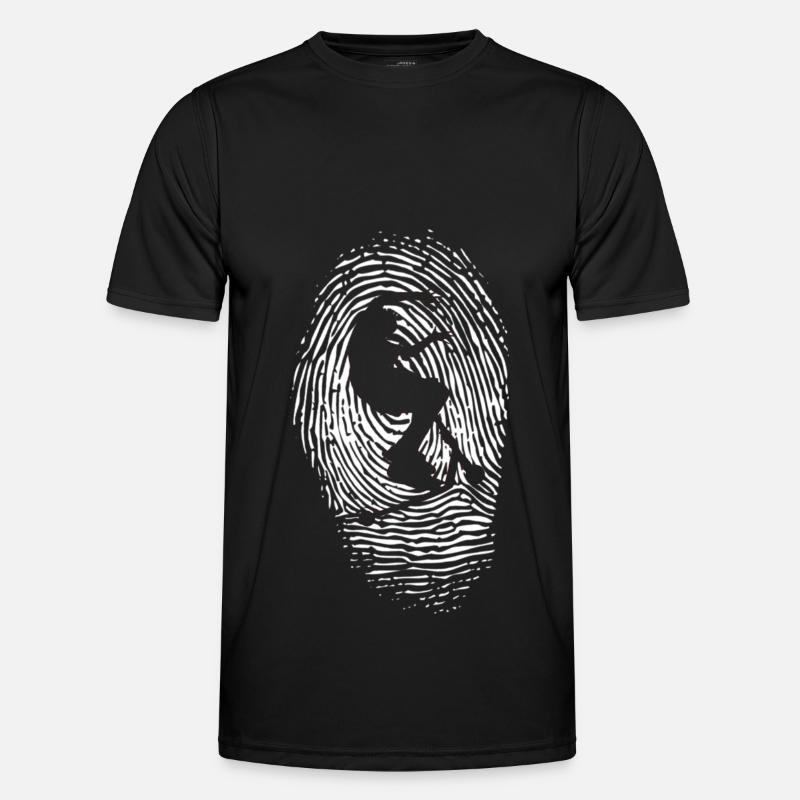 Fußabdruck eines Rollers - Männer Funktions-T-Shirt - Schwarz