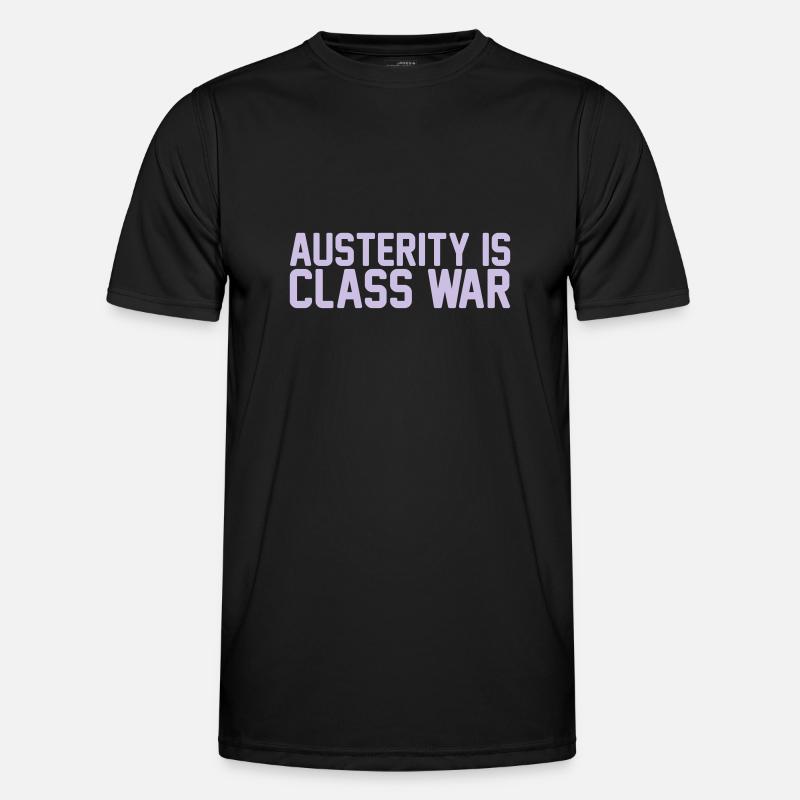 austerity is class war - Men's Functional T-Shirt - black