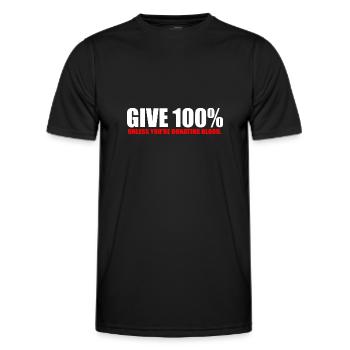 Blut spenden lustiges Zitat - Männer Funktions-T-Shirt - Schwarz - Vorne - AI Model Male 178 dark (178cm)