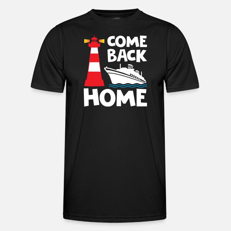 Come Back Home Lighthouse - Men's Functional T-Shirt - black