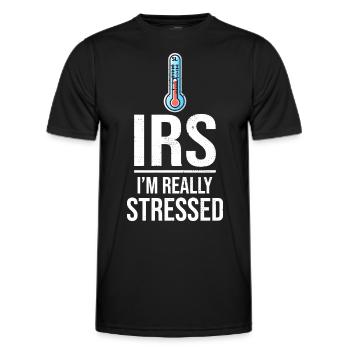 Tax Thermometer: IRS Stress Levels Rising - Men's Functional T-Shirt - black - Front - AI Model Male 178 dark (178cm)