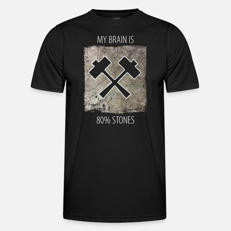 Stonemason Stone Sculptor Saying - Men's Functional T-Shirt - black