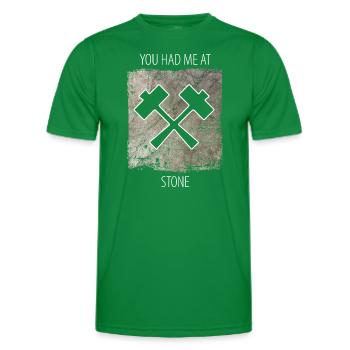 Stonemason Stone Sculptor Saying - Men's Functional T-Shirt - kelly green - Front - AI Model Male 178 dark (178cm)