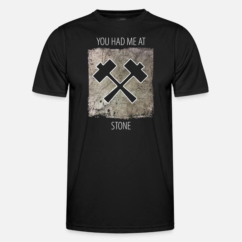 Stonemason Stone Sculptor Saying - Men's Functional T-Shirt - black