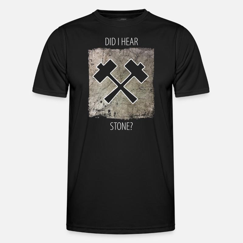Stonemason Stone Sculptor Saying - Men's Functional T-Shirt - black