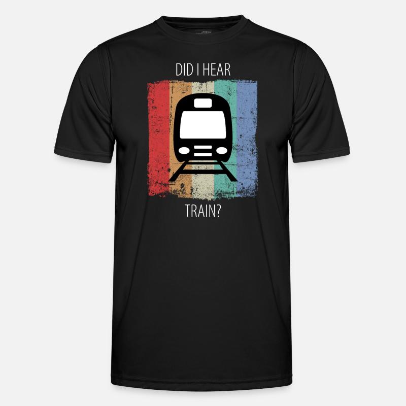 Train Railway Railroad Worker Trains Train Driver - Men's Functional T-Shirt - black