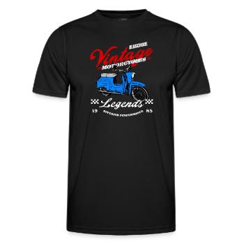 Mobylette Mokick Mobylette Simson Schwalbe Culte - T-shirt sport Homme - noir - Devant - AI Model Male 178 dark (178cm)