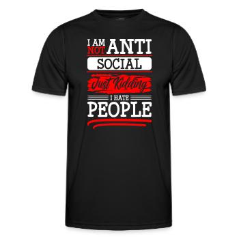 Haïr les ennemis de l’homme - T-shirt sport Homme - noir - Devant - AI Model Male 178 dark (178cm)