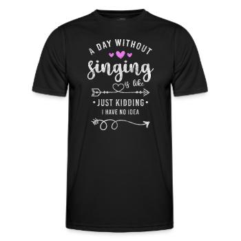 Singer Melody Vocals - Men's Functional T-Shirt - black - Front - AI Model Male 178 dark (178cm)
