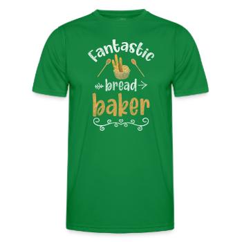 Backen Konditor Brötchen Teig - Männer Funktions-T-Shirt - Kelly Green - Vorne - AI Model Male 178 dark (178cm)
