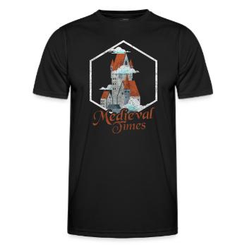 Schwert König Held Tempelritter - Männer Funktions-T-Shirt - Schwarz - Vorne - AI Model Male 178 dark (178cm)