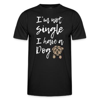 I Am Not Single I Have a Dog - Männer Funktions-T-Shirt - Schwarz - Vorne - AI Model Male 178 dark (178cm)