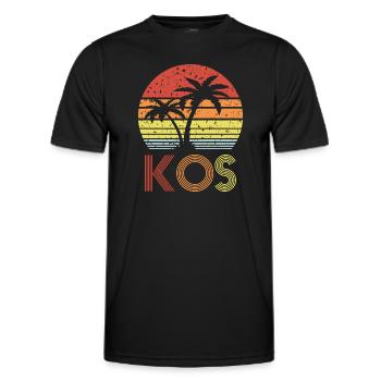 Kos - Men's Functional T-Shirt - black - Front - AI Model Male 178 dark (178cm)