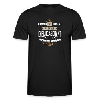 Chemielaborant Labor Laborant Chemie perfekt - Männer Funktions-T-Shirt - Schwarz - Vorne - AI Model Male 178 dark (178cm)