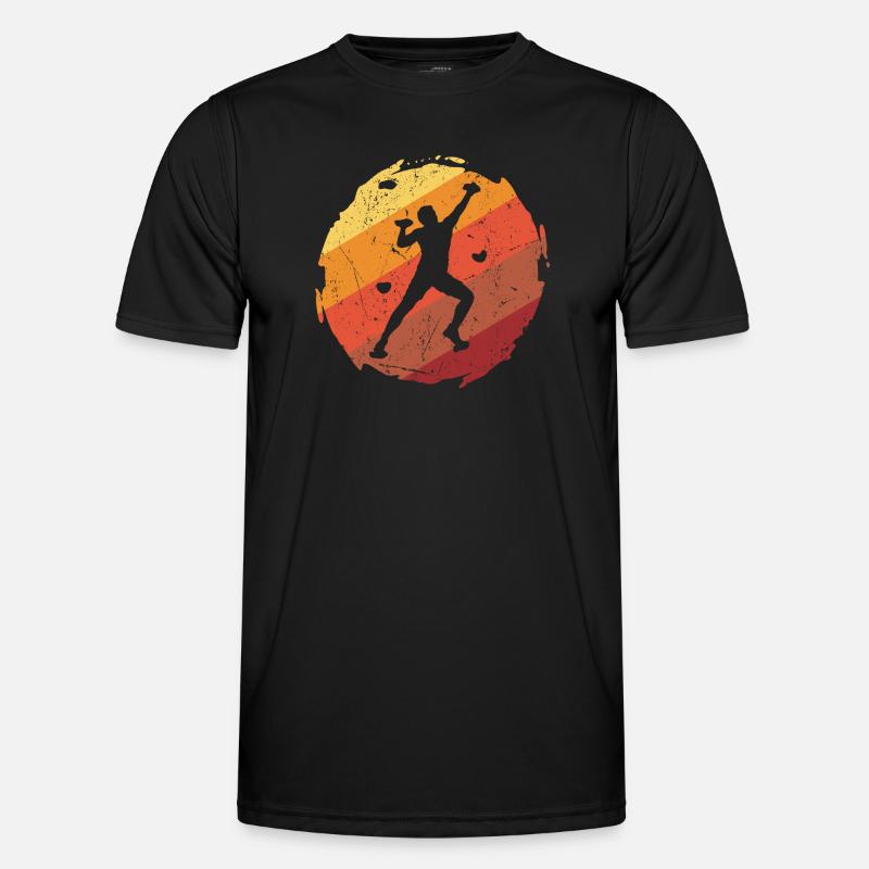 Bergsteiger Bouldern Klettern Boulder - Männer Funktions-T-Shirt - Schwarz
