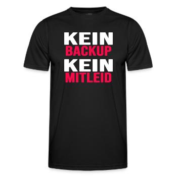 informatik backup nerd coder download gamer - Männer Funktions-T-Shirt - Schwarz - Vorne - AI Model Male 178 dark (178cm)