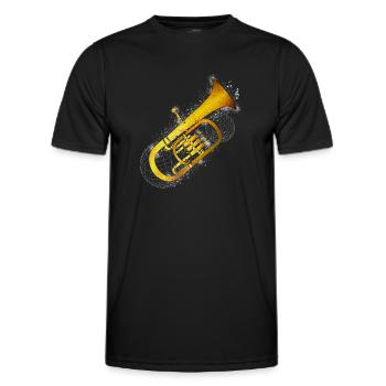 Tuba-Universum - Männer Funktions-T-Shirt - Schwarz - Vorne - AI Model Male 178 dark (178cm)