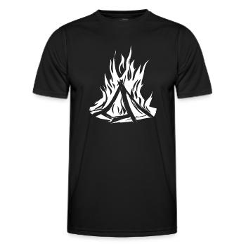 Campfire Camping Nature Forest Fire Outside 4 - Men's Functional T-Shirt - black - Front - AI Model Male 178 dark (178cm)