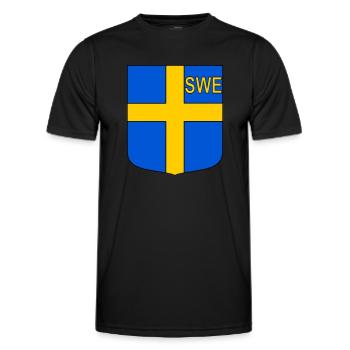 Bouclier ENG - T-shirt sport Homme - noir - Devant - AI Model Male 178 dark (178cm)
