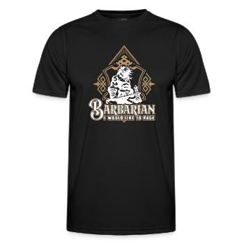 Barbaren-Klassenemblem-RPG-Spiel - Männer Funktions-T-Shirt - Schwarz - Vorne - AI Model Male 178 dark (178cm)