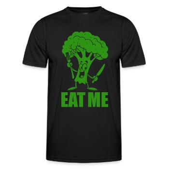 Brocoli - Mange-moi - Légumes, végétalien - T-shirt sport Homme - noir - Devant - AI Model Male 178 dark (178cm)