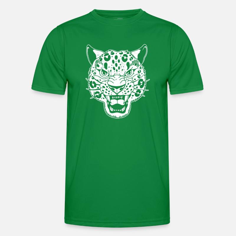 Kasachstan Jurte Scheeleopard Kasachisch Männer Funktions-T-Shirt