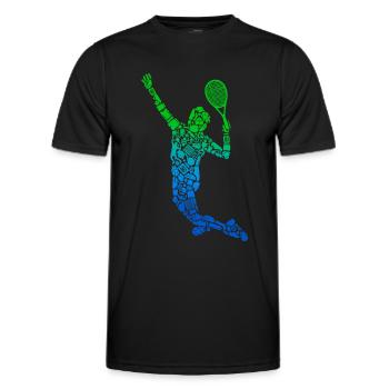 Joueur de tennis Hommes Enfants Joueur de tennis Garçons - T-shirt sport Homme - noir - Devant - AI Model Male 178 dark (178cm)