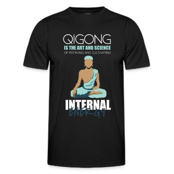 Qigong Qi Gong Tai Chi Chigong - Männer Funktions-T-Shirt - Schwarz - Vorne - AI Model Male 178 dark (178cm)