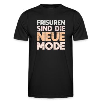 Frisuren Sind Die Neue Mode - Männer Funktions-T-Shirt - Schwarz - Vorne - AI Model Male 178 dark (178cm)