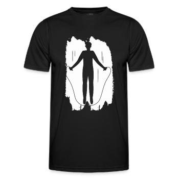 Fitness Sport Endurance Workout - Men's Functional T-Shirt - black - Front - AI Model Male 178 dark (178cm)