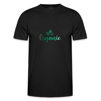 organic shirt - Men's Functional T-Shirt - black - Front - AI Model Male 178 dark (178cm)
